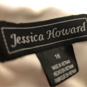Beautiful sequined and lace Jessica Howard cocktail maxi dress  black and white